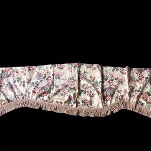 Vintage Chantilly 88” Fringe JCPenney Home Collection Valance Rod Pocket Roses